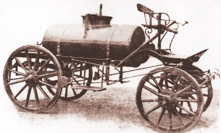 Saca Knaust-Wien, model 1900, pentru transportul apei la incendiu, din dotarea pompierilor militari. Capacitate 500 litri